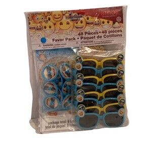 Emoji Party Favor Sunglasses for 8 Kids Birthday Toys 48 Piece Pack NEW